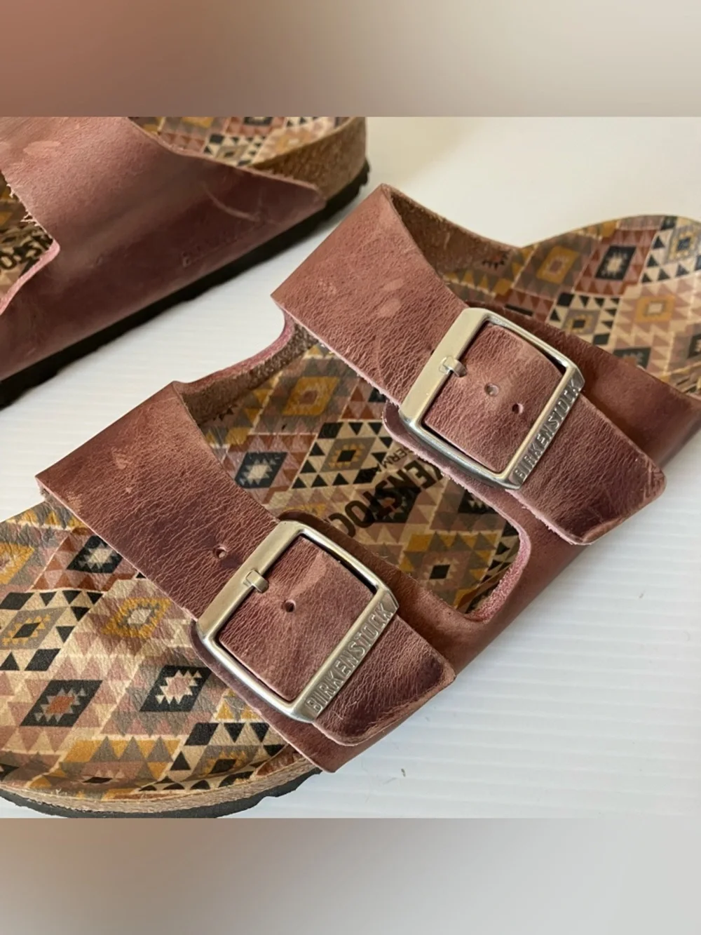 Birkenstock Arizona Oiled Leather Lavender Blush Sandals size 11 - Picture 6 of 10